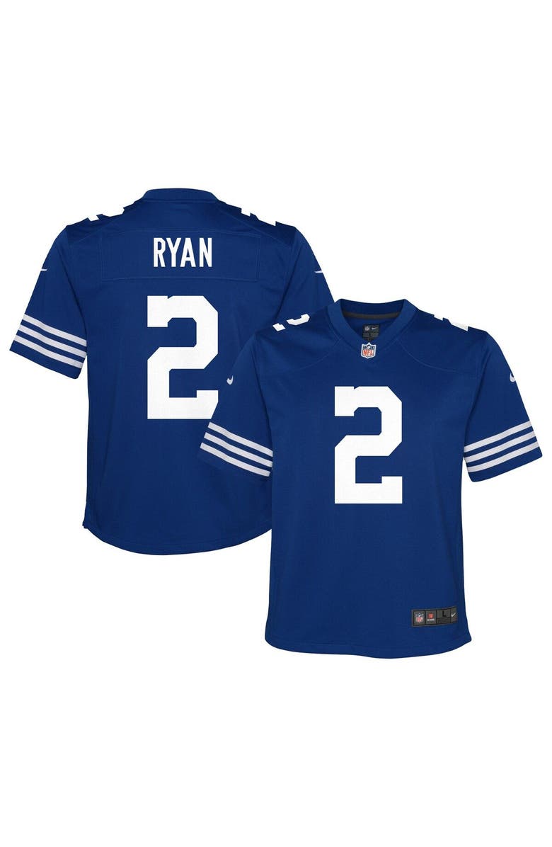 Nike Youth Nike Matt Ryan Royal Indianapolis Colts Alternate Game Jersey, Main, color, 