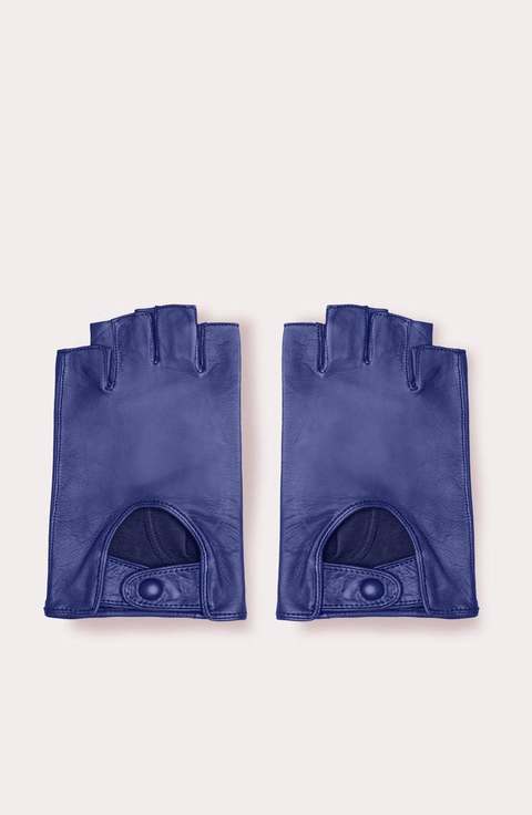 Fingerless Italian Leather Driving Gloves