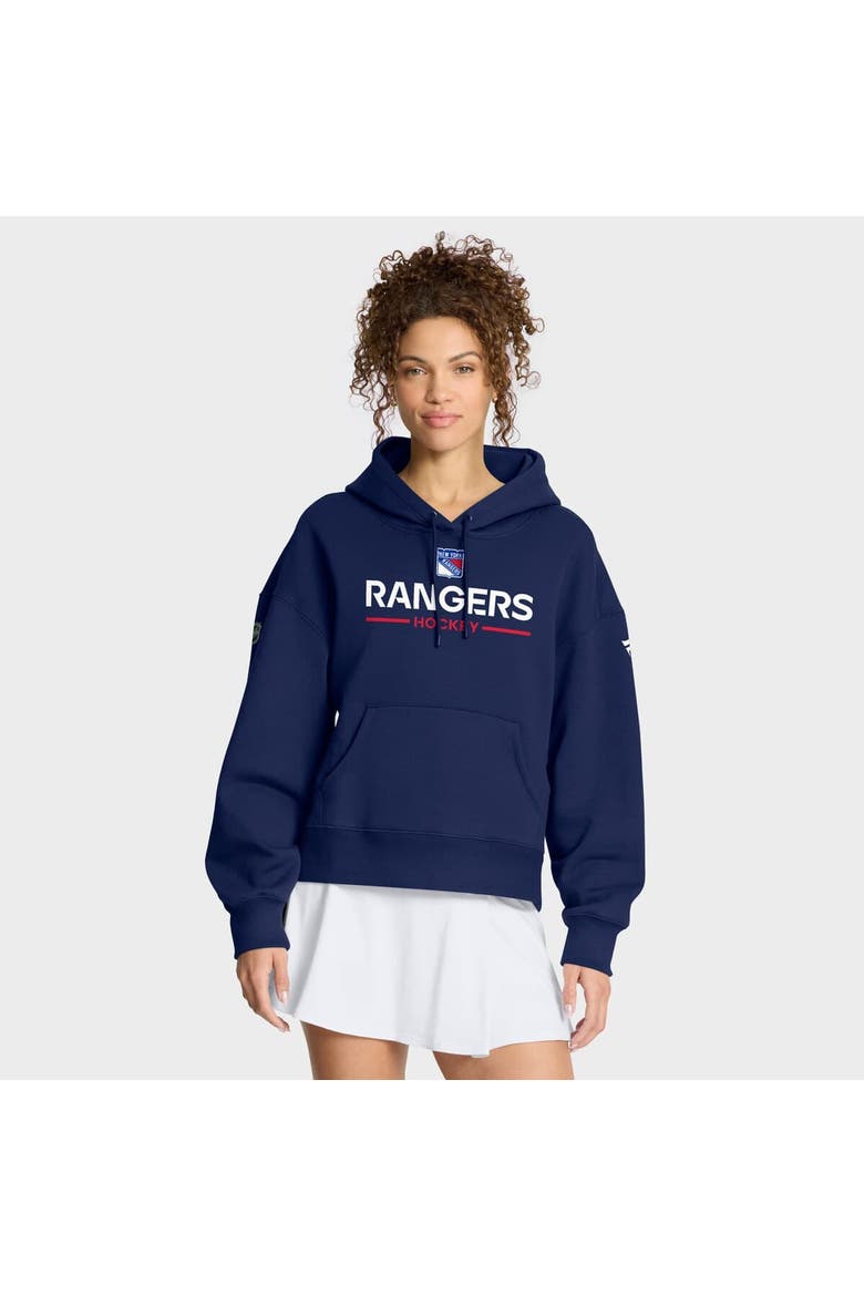 Women's Fanatics Navy New York Rangers Authentic Pro Primary Pullover Hoodie, Main, color, Navy