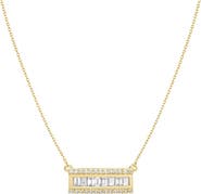 Mazin Jewels Baguette Bar Necklace