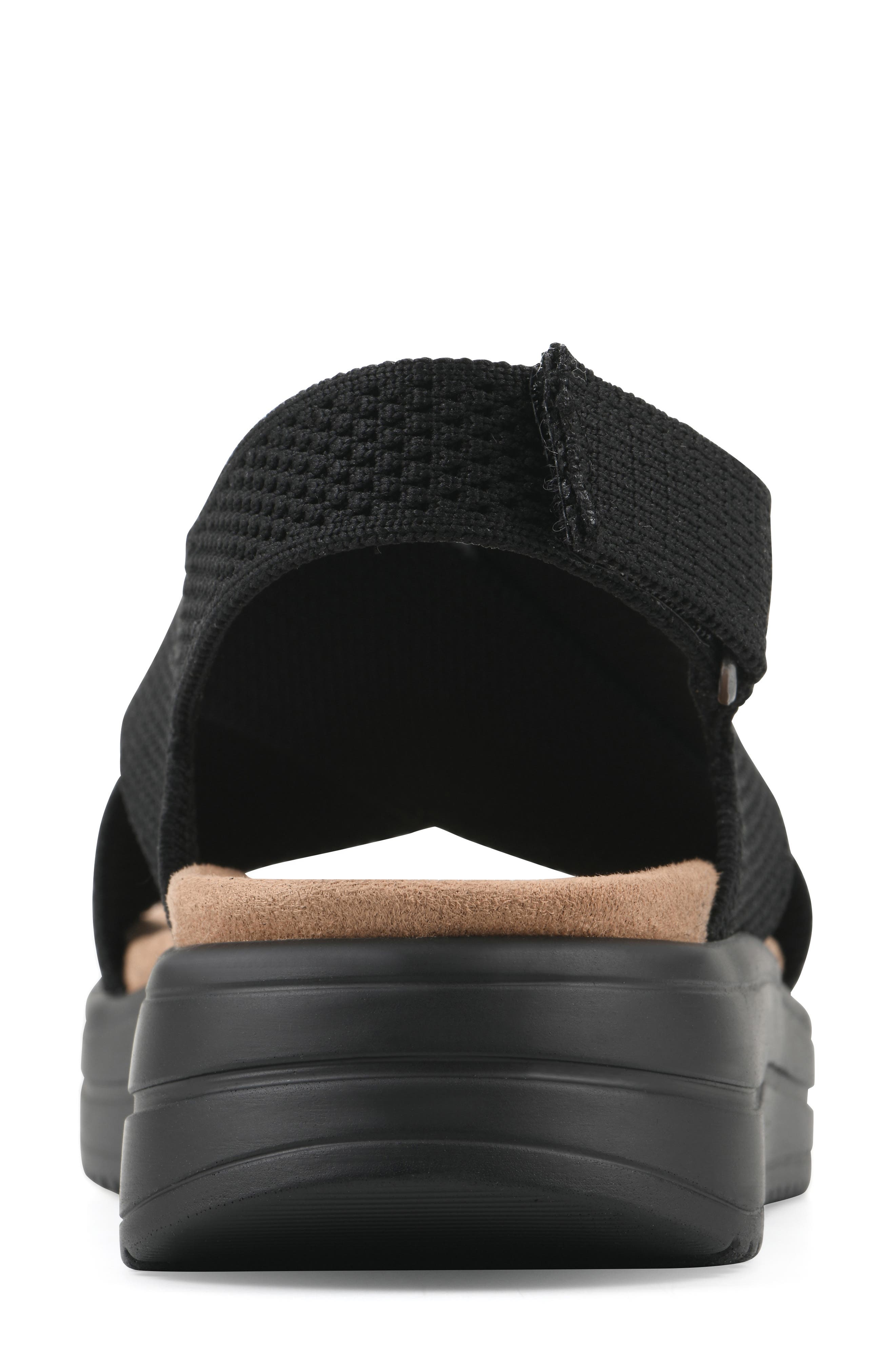 CLIFFS BY WHITE MOUNTAIN Harleen Flatform Slingback Sandal, Alternate, color, Black/ Fabric