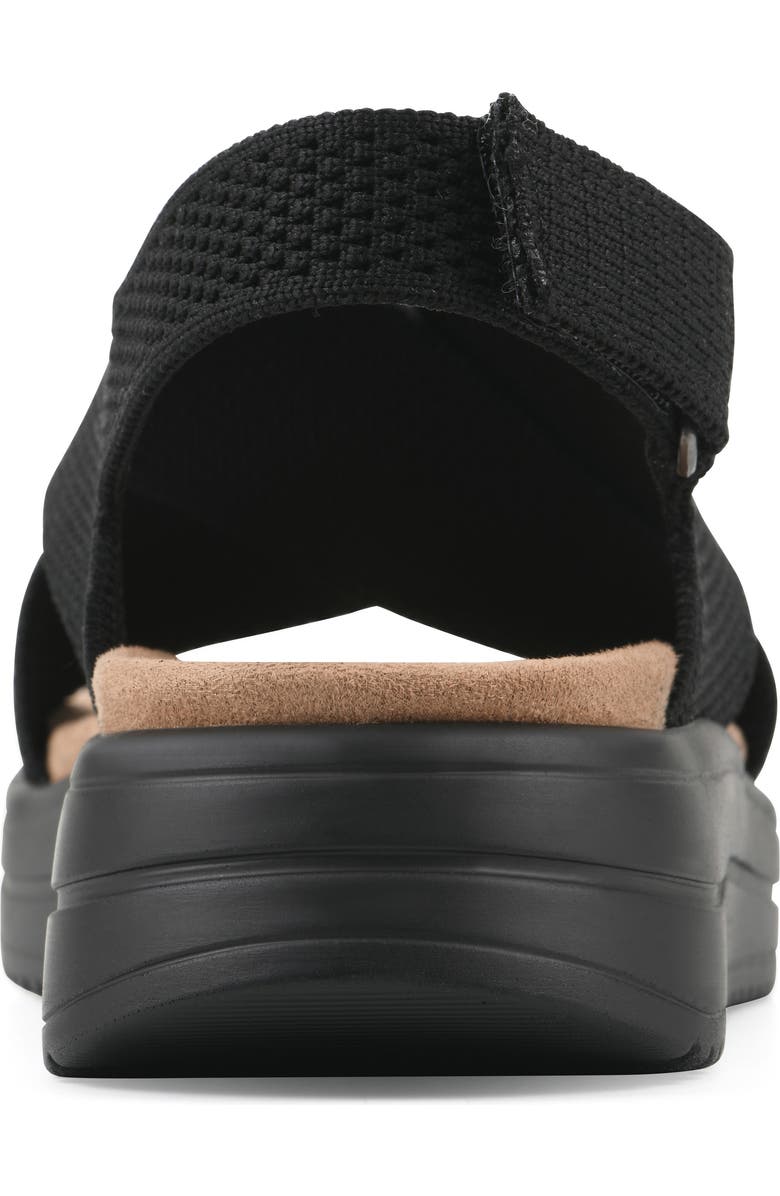 CLIFFS BY WHITE MOUNTAIN Harleen Flatform Slingback Sandal, Alternate, color, Black/ Fabric