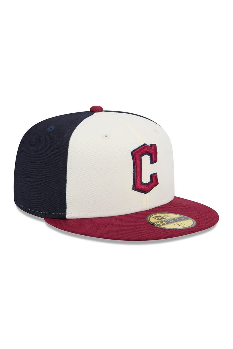 Men's New Era  White/Red Cleveland Guardians 2024 City Connect 59FIFTY Fitted Hat, Alternate, color, White