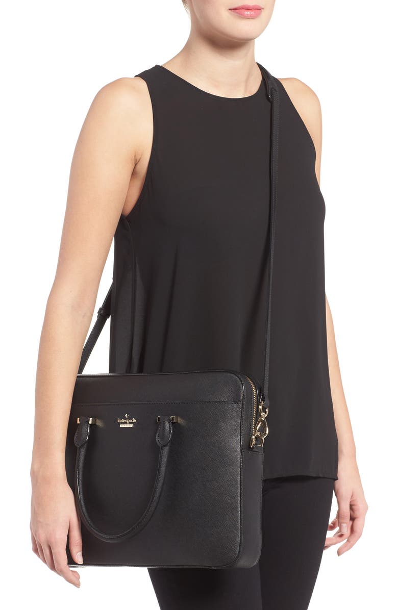 Kate Spade New York saffiano leather 13 inch laptop bag, Alternate, color,