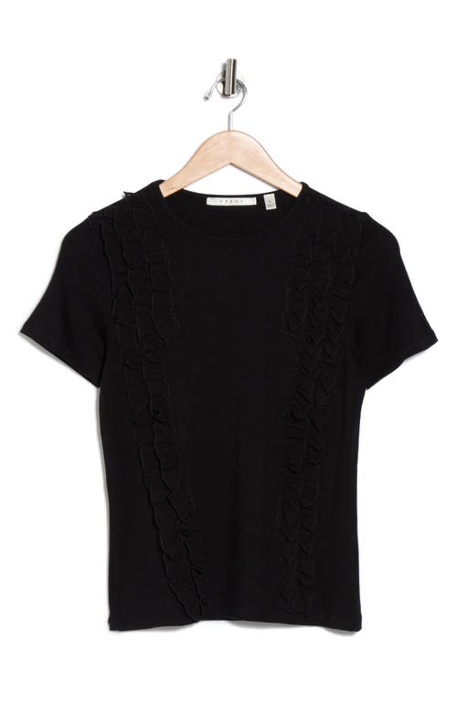 Cyrus Ruffle Top In Black