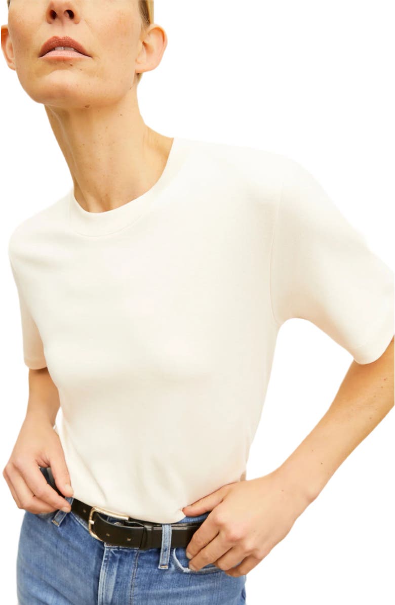 M.M.LaFleur Leslie Organic Pima Cotton T-Shirt, Alternate, color, Ivory