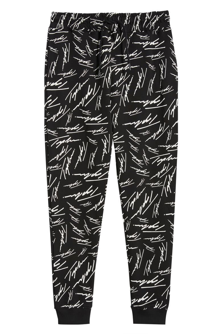 Signature Print Joggers, Alternate, color, BLACK