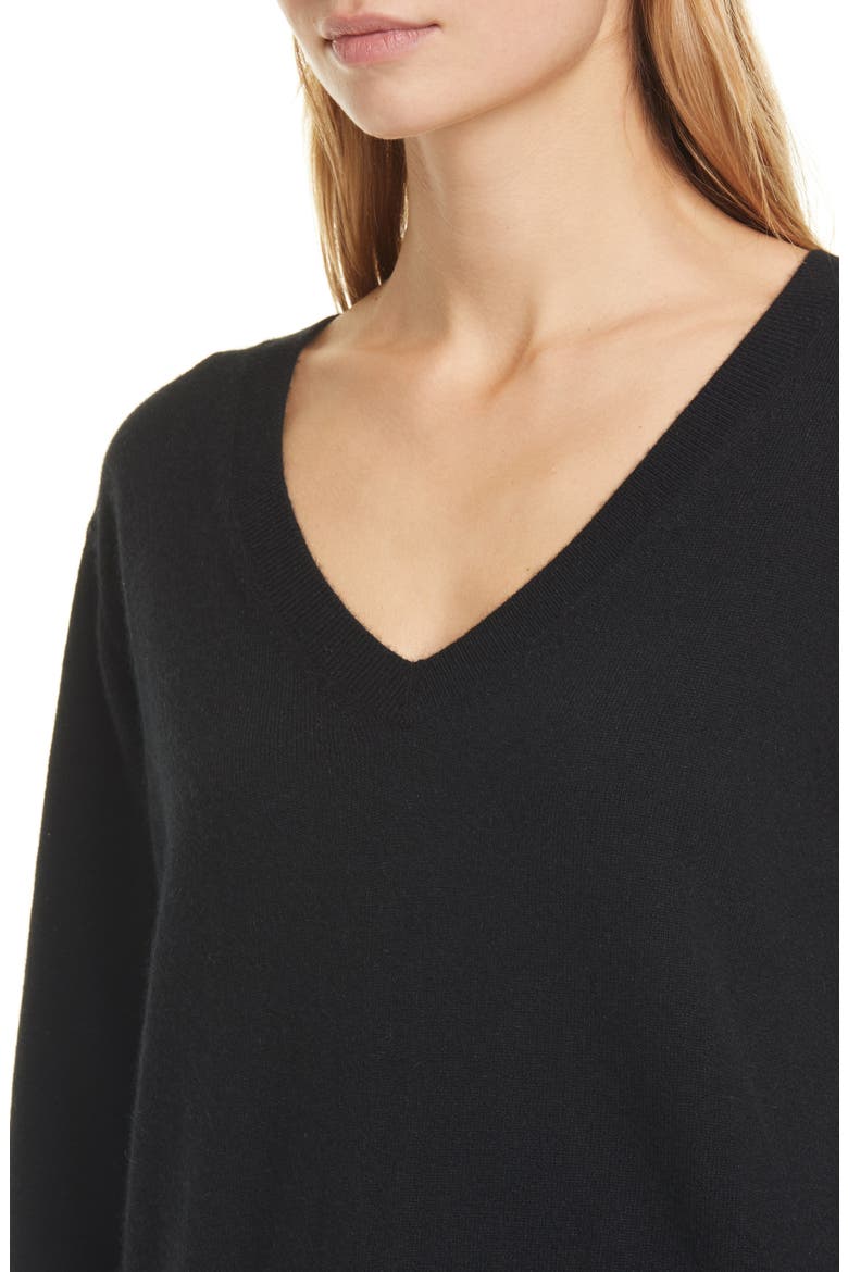Weekend V-Neck Cashmere Sweater, Alternate, color, BLACK