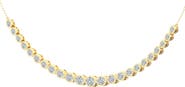 Everlee East West Oval Bezel Lab Diamond Necklace in 14K
