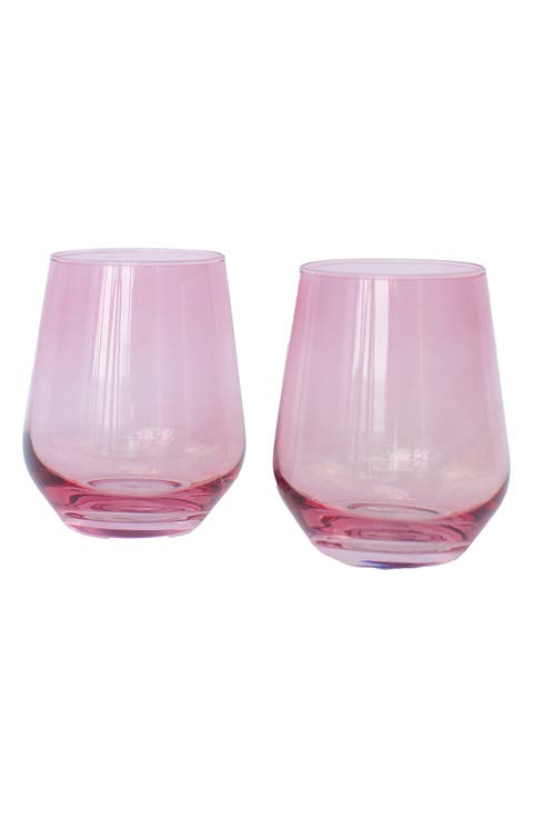 Set of 2 Stemless Wineglasses