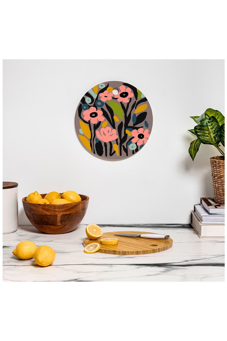 Pastel Garden Cutting Board, Alternate, color, PINK