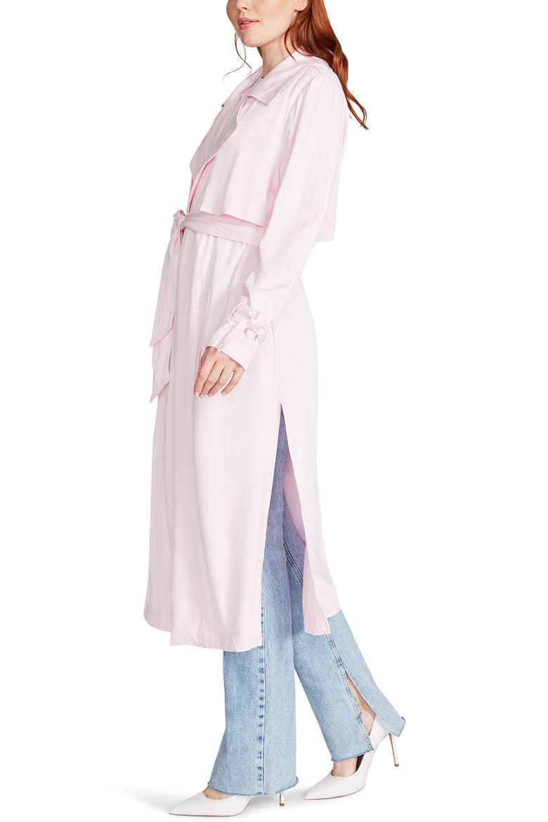 Twill Trench Coat, Alternate, color, PINK TULLE