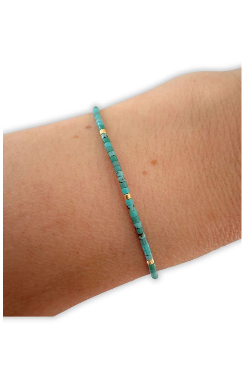 Beaded Friendship Bracelet, Alternate, color, Turquoise