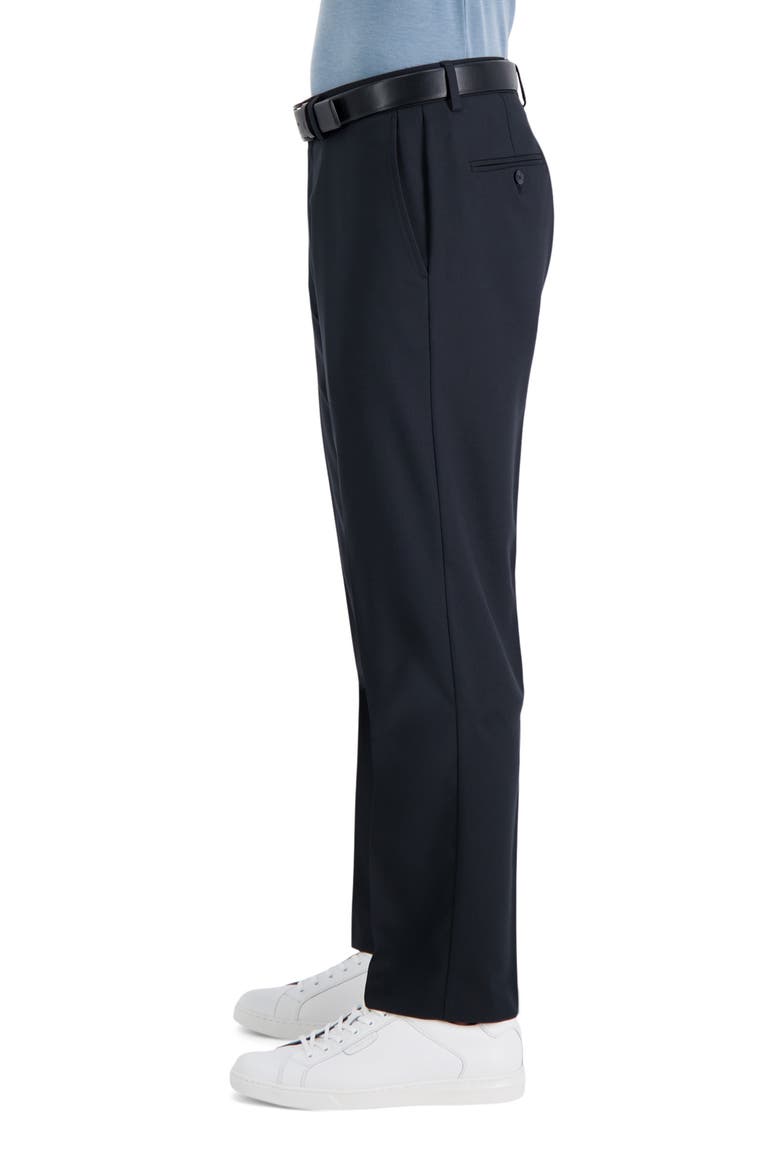 Twill Stretch Slim Fit Dress Pants, Alternate, color, BLACK