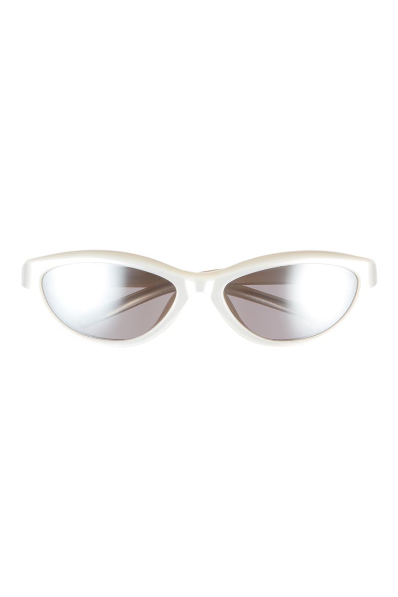 The Curvo Cat Eye Sunglasses, Main, color, METALLIC PEARL/SILVER/SILVER