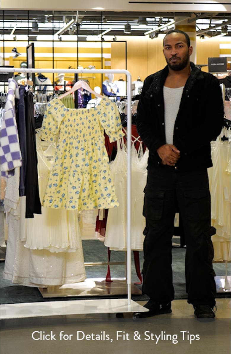 Kids' Floral Smocked Tiered Dress, sales video thumbnail