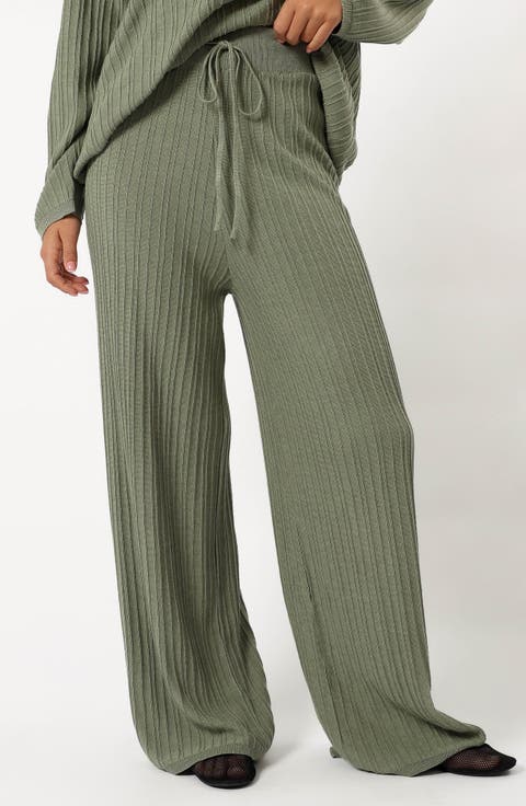 Sonole Cable Sweater Knit Pants