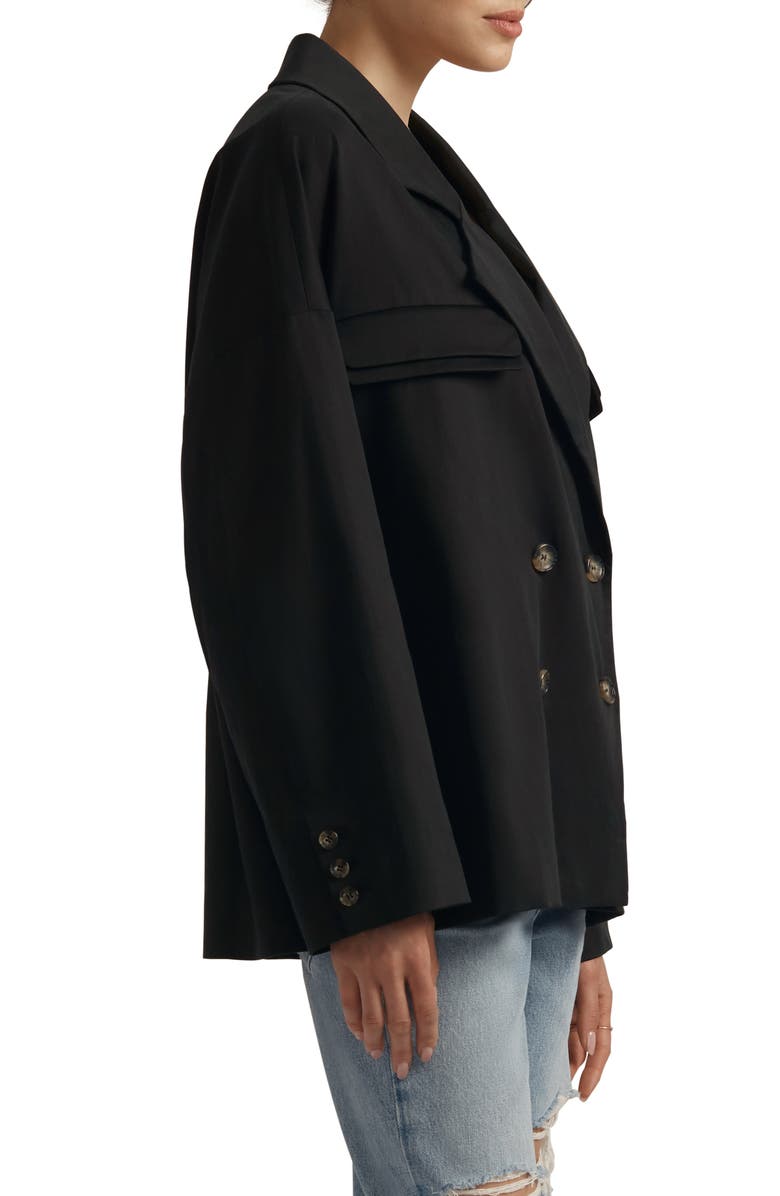 Favorite Daughter The Henry Double Breasted Jacket, Alternate, color, Black