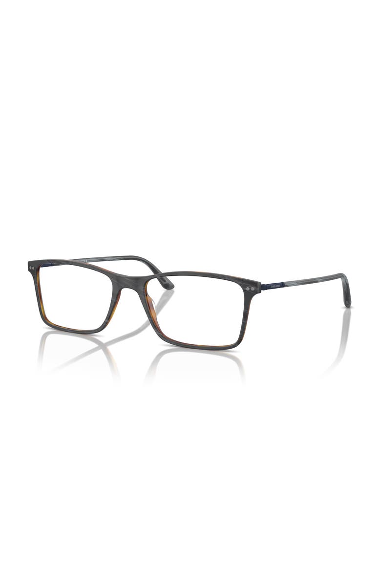 Giorgio Armani 55mm Rectangle optical glasses, Main, color, Grey