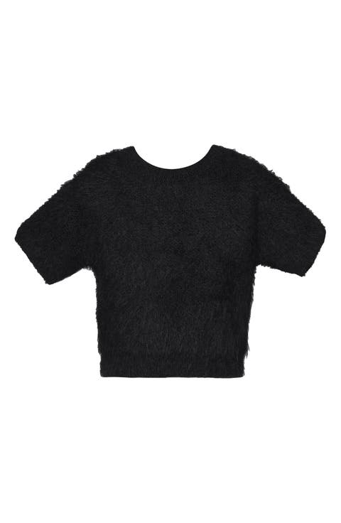 Kids' Fuzzy Short-Sleeved Sweater