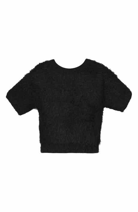 Kids' Fuzzy Short Sleeve Sweater
