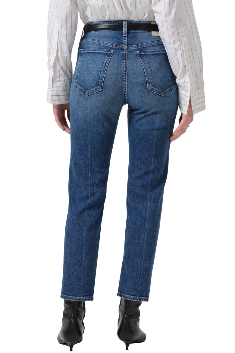 Zurie High Waist Nonstretch Ankle Jeans, Alternate, color, ABALONE