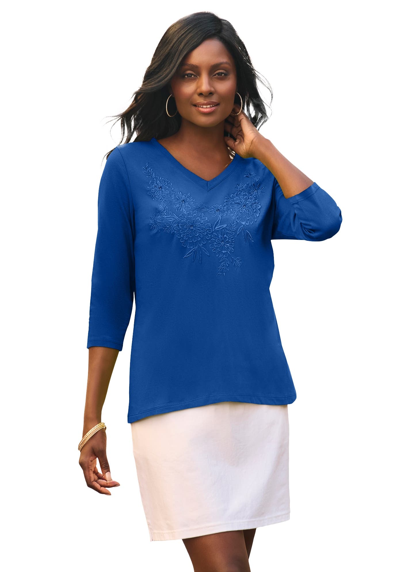 SAPPHIRE FLORAL EMBROIDERY
