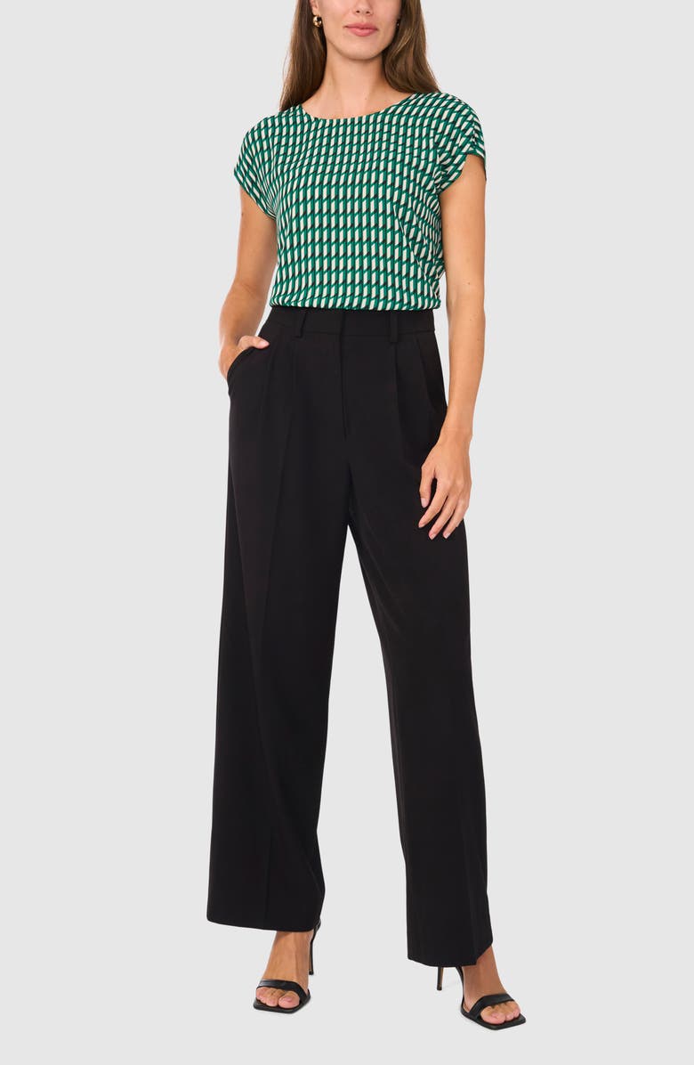 Halogen<sup>®</sup> Geo Print Cap Sleeve Shell, Alternate, color,