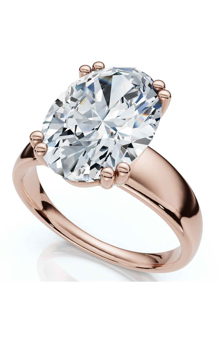 Bliss Diamond Certified 4Ct Oval Diamond Solitaire Engagement Ring Lab Grown, Main, color, 14K Rose Gold