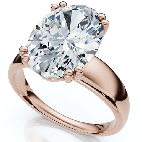 Certified 4Ct Oval Diamond Solitaire Engagement Ring Lab Grown