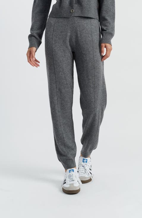 Wool Cashmere Cuffed Joggers