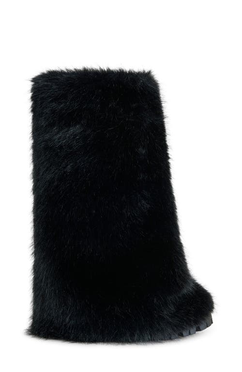 Azalea Wang Lisboa Cuffed Faux Fur Bootie In Multi