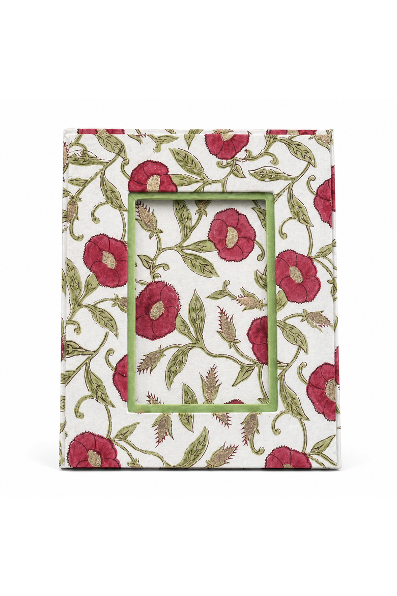 Block Print Photo Frame, Main, color, Ruby Pomegranate