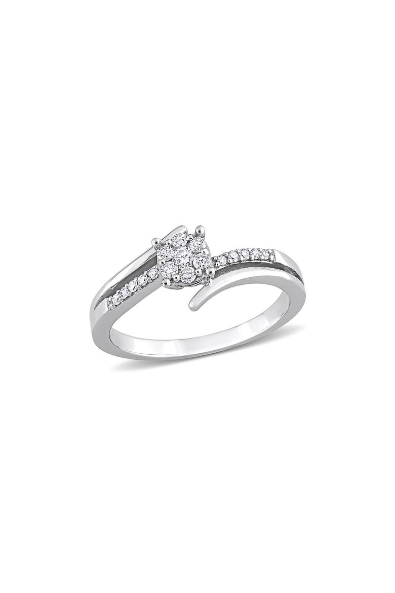 Diamond Floral Ring - 0.18ct., Main, color, WHITE GOLD