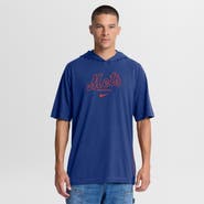 Nike Men's Nike Royal New York Mets Arched Wordmark Tri-Blend Hooded T-Shirt