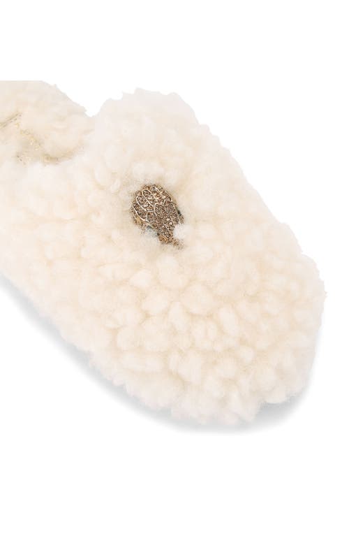 Kurt Geiger London Kensington Faux Shearling Slipper In Neutral