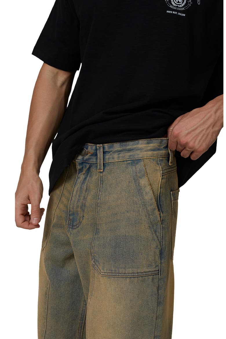 Straight Leg Double Knee Jeans, Alternate, color, Blue