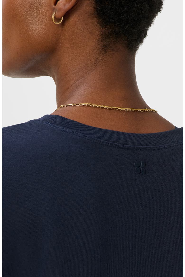 Short Sleeve Sweatshirt, Alternate, color, NAVY BLUE