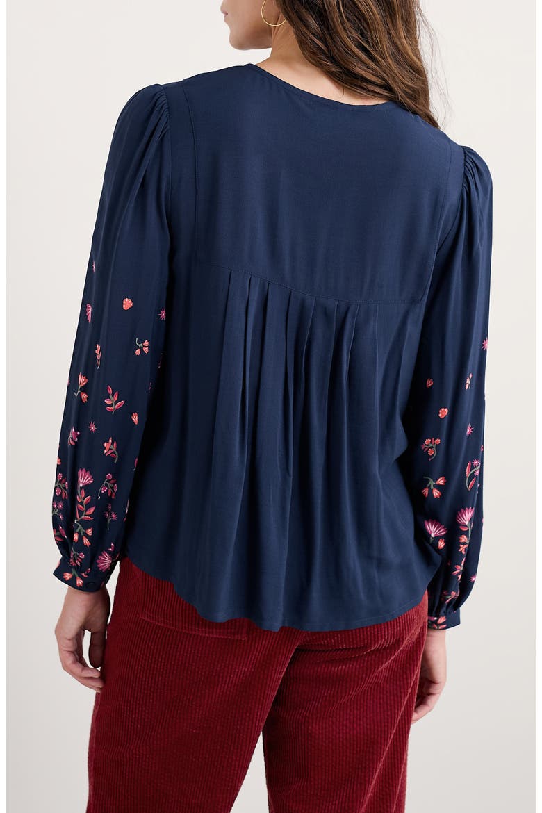 High Woods Placed Floral Top, Alternate, color, WINDING WILDFLOWER MARITIME
