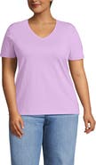 Lands' End Supima Cotton V-neck T-Shirt