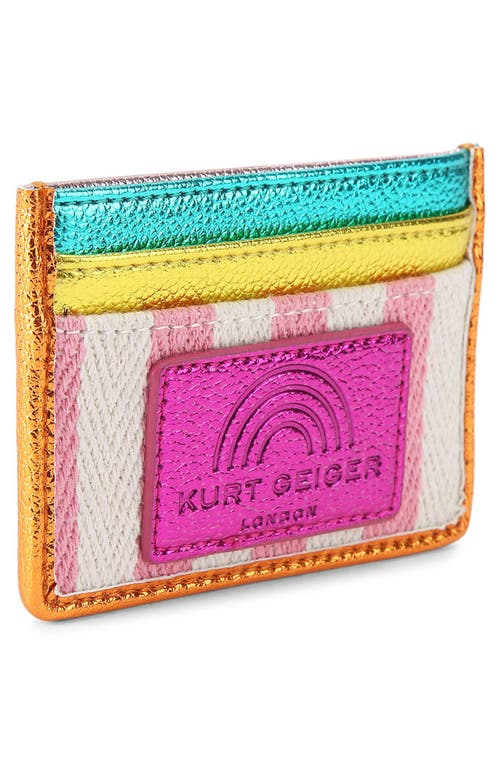 Kurt Geiger London Southbank Card Holder In Pink Multi