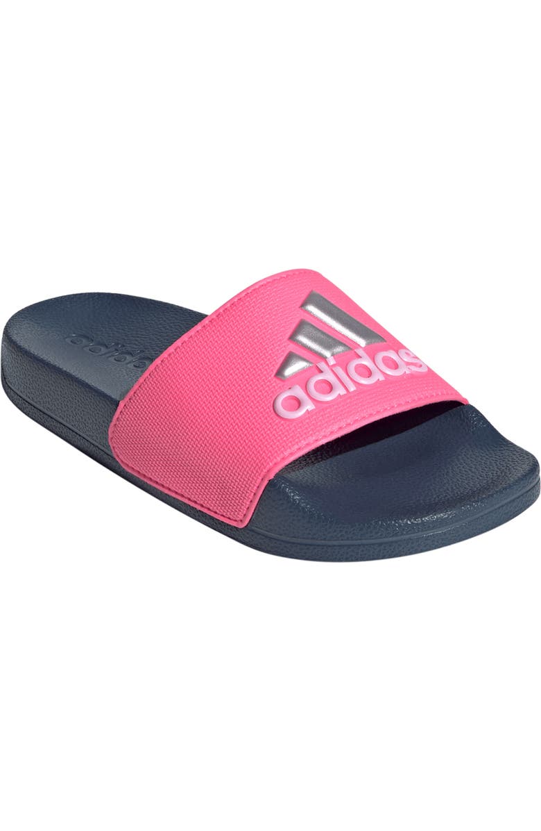 adidas Kids' Adilette Sandal, Main, color, Pink/ Metallic/ Preloved Ink