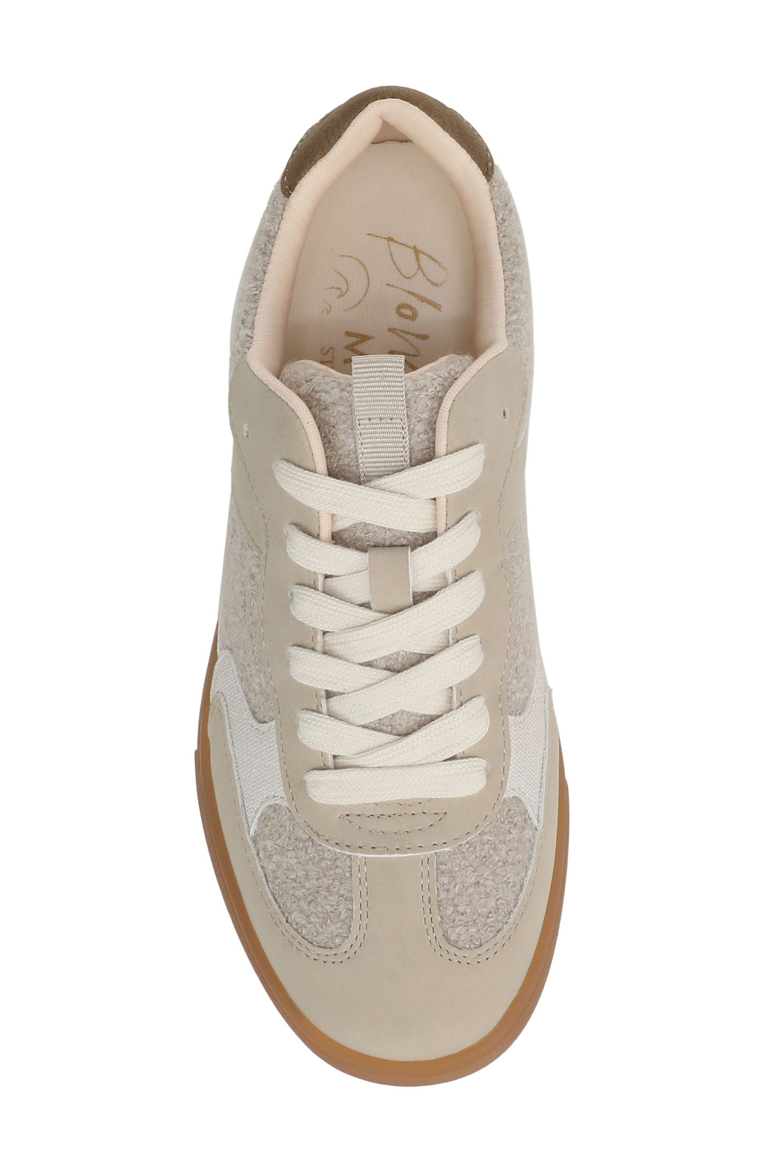 Blowfish Malibu Tastic Low Top Sneaker, Alternate, color, Oatmeal Tan Faux Leather