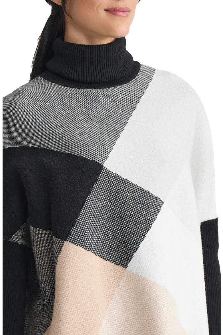 Jacquard Turtleneck Sweater, Alternate, color, CAFE AU LAIT MULTI