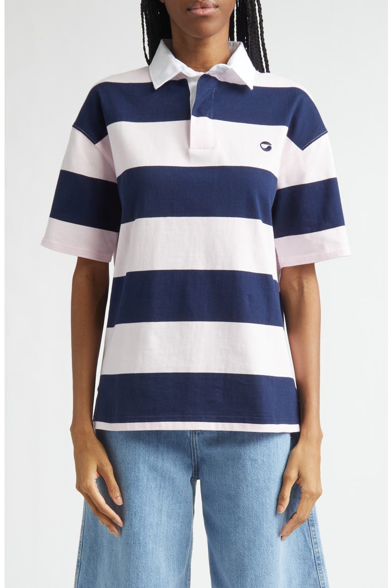 Stripe Cotton Polo, Main, color, PINK-BLUE