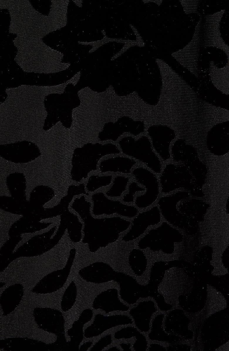 Halogen<sup>®</sup> Flocked Cap Sleeve Top, Alternate, color, 