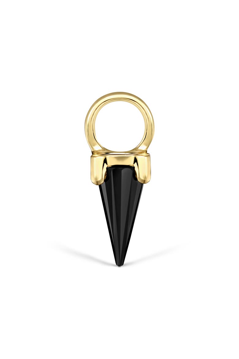 Black Moissanite Spike Charm, Main, color, YELLOW GOLD