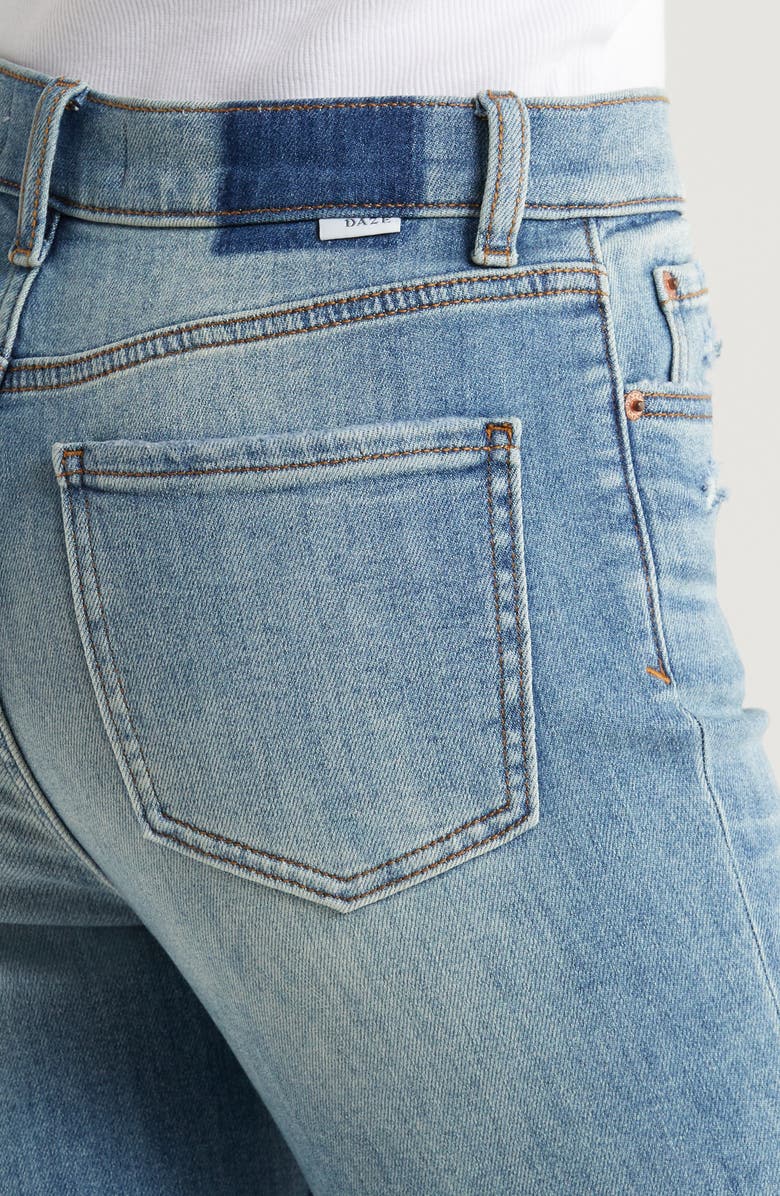 DAZE Shy Girl High Waist Raw Hem Crop Flare Jeans, Alternate, color, 