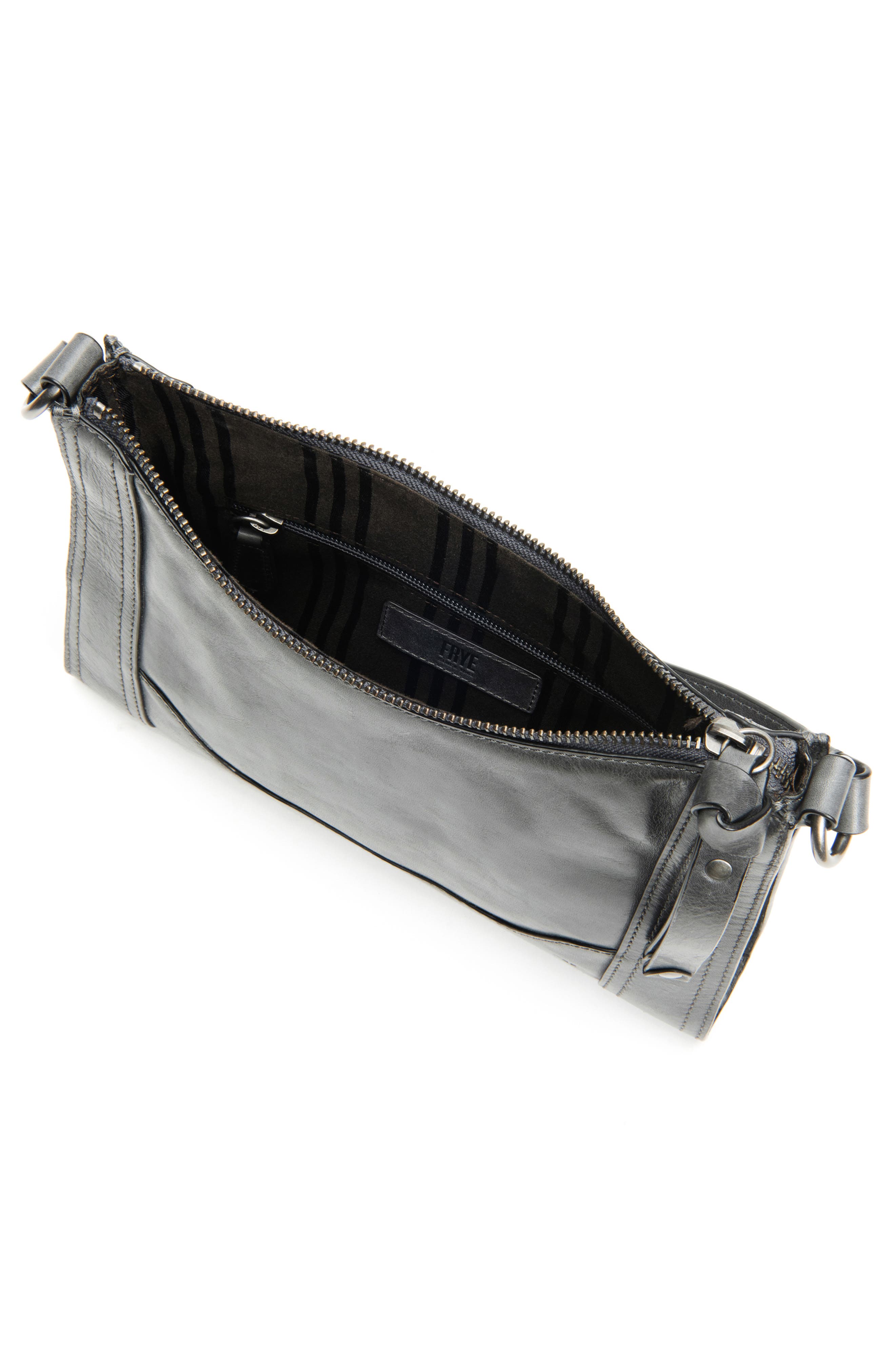 Frye Melissa Leather Crossbody Bag, Alternate, color, Carbon