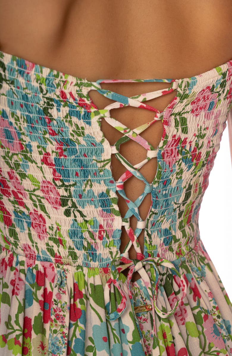 Maaji Love in Bloom Floral Cover-Up Dress, Alternate, color, Open White